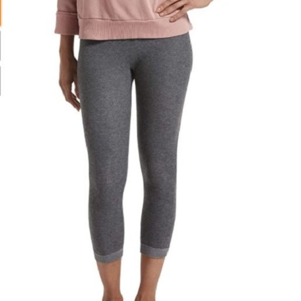 HUE U21277 Reversible French Terry Legging Grey